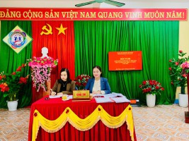 CHI BỘ TRƯỜNG MẦM NON KỲ HÀ TỔ CHỨC HỘI NGHỊ KIỂM ĐIỂM, ĐÁNH GIÁ, XẾP LOẠI CHẤT LƯỢNG TẬP THỂ VÀ CÁ NHÂN NĂM 2025